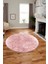 Dijital Baskı Kaymaz Yıkanabilir Sade Düz Renk Tasarım Yuvarlak Salon Halısı, Y-Sade-43-Pembe, 2