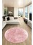 Dijital Baskı Kaymaz Yıkanabilir Sade Düz Renk Tasarım Yuvarlak Salon Halısı, Y-Sade-43-Pembe, 3