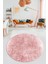Dijital Baskı Kaymaz Yıkanabilir Sade Düz Renk Tasarım Yuvarlak Salon Halısı, Y-Sade-43-Pembe, 5