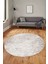 Dijital Baskı Kaymaz Yıkanabilir Sade 3D Yuvarlak Mutfak Salon Halısı, Y-Sade-48-Bej, 1