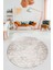 Dijital Baskı Kaymaz Yıkanabilir Sade 3D Yuvarlak Mutfak Salon Halısı, Y-Sade-48-Bej, 5