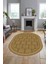 Kilim Desenli Dijital Kaymaz Yıkanabilir Sade Oval Yolluk Koridor Salon Halısı, O-Sade-19-Kahve, 1