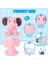 Parça Fil Doldurulmuş Hayvanlar 9.84 Inç Yumuşak Sevimli Fil Peluş Oyuncaklar Bebek Duş Için Fil Temalı Doğum Günü Partisi Malzemeleri (Pembe, Gri) (Yurt Dışından) 4