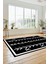 Dijital Kaymaz Yıkanabilir Modern Iskandinav Desen Mutfak Yolluk Salon Halısı, Iskandinav-07-Siyah, 4
