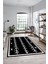 Dijital Kaymaz Yıkanabilir Modern Iskandinav Desen Mutfak Yolluk Salon Halısı, Iskandinav-07-Siyah, 5