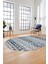 Iskandinav Desen Kaymaz Taban Yıkanabilir Oval Yolluk Mutfak Salon Halısı, O-Iskandinav-22-Mavi, 5