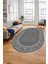 Dijital Ince Kaymaz Yıkanabilir Iskandinav Oval Mutfak Yolluk Salon Halısı, O-Iskandinav-09-Gri, 3