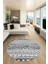 Iskandinav Desenli Kaymaz Taban Yıkanabilir Yuvarlak Mutfak Salon Halısı, Y-Iskandinav-22-Gri, 5