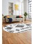 Iskandinav Tasarım Kaymaz Yıkanabilir Oval Yolluk Mutfak Salon Halısı, O-Iskandinav-15-Gri, 3