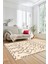Dijital Kaymaz Yıkanabilir Iskandinav Desen Mutfak Yolluk Salon Halısı, Iskandinav-10-Krem, 2