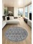 Iskandinav Desenli Kaymaz Yıkanabilir Yuvarlak Mutfak Salon Halısı, Y-Iskandinav-23-Gri, 4