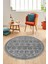 Iskandinav Desenli Kaymaz Yıkanabilir Yuvarlak Mutfak Salon Halısı, Y-Iskandinav-23-Gri, 5