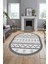 Dijital Kaymaz Yıkanabilir Iskandinav Desen Oval Mutfak Yolluk Salon Halısı, O-Iskandinav-27-Gri, 5