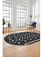 Dijital Kaymaz Yıkanabilir Iskandinav Oval Mutfak Yolluk Salon Halısı, O-Iskandinav-25-Antrasit, 4