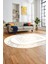 Dijital Ince Kaymaz Yıkanabilir Iskandinav Oval Mutfak Yolluk Salon Halısı, O-Iskandinav-09-Gold, 4