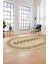 Dijital Kaymaz Yıkanabilir Iskandinav Oval Mutfak Yolluk Salon Halısı, O-Iskandinav-03-Krem, 2