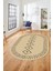 Iskandinav Yıkanabilir Kaymaz Oval Salon Halısı Mutfak Halısı Yolluk, O-Iskandinav-02-Krem, 1