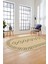 Iskandinav Yıkanabilir Kaymaz Oval Salon Halısı Mutfak Halısı Yolluk, O-Iskandinav-02-Krem, 2