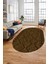 Dijital Kaymaz Yıkanabilir Iskandinav Desen Oval Mutfak Yolluk Salon Halısı, O-Iskandinav-06-Kahve, 4