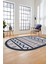 Dijital Kaymaz Yıkanabilir Iskandinav Desen Oval Mutfak Yolluk Salon Halısı, O-Iskandinav-27-Mavi, 4
