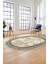 Kaymaz Taban Yıkanabilir Iskandinav Desen Oval Mutfak Yolluk Salon Halısı, O-Iskandinav-30-Bej, 3