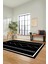 Modern Dijital Baskı Yıkanabilir Kaymaz Salon Halısı Mutfak Halısı Yolluk, Iskandinav-01-Siyah, 2