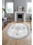 Dijital Kaymaz Yıkanabilir Iskandinav Oval Mutfak Yolluk Salon Halısı, O-Iskandinav-08-Gri, 2