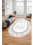 Dijital Ince Kaymaz Yıkanabilir Iskandinav Oval Mutfak Yolluk Salon Halısı, O-Iskandinav-09-Beyaz, 3