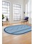 Modern Dijital Yıkanabilir Kaymaz Oval Salon Halısı Mutfak Halısı Yolluk, O-Iskandinav-01-Mavi, 2