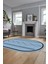 Modern Dijital Yıkanabilir Kaymaz Oval Salon Halısı Mutfak Halısı Yolluk, O-Iskandinav-01-Mavi, 4