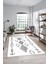 Dijital Kaymaz Yıkanabilir Şık Iskandinav Mutfak Yolluk Salon Halısı, Iskandinav-26-Beyaz, 1