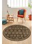 Iskandinav Desenli Kaymaz Yıkanabilir Yuvarlak Mutfak Salon Halısı, Y-Iskandinav-23-Kahve, 5