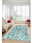 Dijital Kaymaz Yıkanabilir Iskandinav Desen Mutfak Yolluk Salon Halısı, Iskandinav-29-Mavi, 4