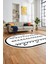 Dijital Kaymaz Yıkanabilir Iskandinav Desen Oval Mutfak Yolluk Salon Halısı, O-Iskandinav-07-Beyaz, 5
