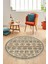 Iskandinav Desenli Kaymaz Yıkanabilir Yuvarlak Mutfak Salon Halısı, Y-Iskandinav-23-Krem, 5