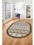 Dijital Kaymaz Yıkanabilir Iskandinav Desen Oval Mutfak Yolluk Salon Halısı, O-Iskandinav-27-Kahve, 3