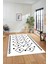 Dijital Kaymaz Yıkanabilir Modern Iskandinav Mutfak Yolluk Salon Halısı, Iskandinav-25-Beyaz, 3