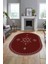 Dijital Kaymaz Yıkanabilir Iskandinav Oval Mutfak Yolluk Salon Halısı, O-Iskandinav-08-Bordo, 2