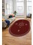 Dijital Kaymaz Yıkanabilir Iskandinav Oval Mutfak Yolluk Salon Halısı, O-Iskandinav-08-Bordo, 4