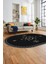 Dijital Kaymaz Yıkanabilir Iskandinav Oval Mutfak Yolluk Salon Halısı, O-Iskandinav-08-Antrasit, 5