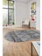 Iskandinav Desen Kaymaz Yıkanabilir Oval Yolluk Koridor Salon Halısı, O-Iskandinav-20-Gri, 4