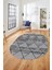 Iskandinav Desen Kaymaz Yıkanabilir Oval Yolluk Koridor Salon Halısı, O-Iskandinav-20-Gri, 5
