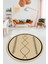 Modern Dijital Yıkanabilir Kaymaz Yuvarlak Salon Halısı Mutfak Halısı, Y-Iskandinav-01-Krem, 4