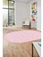 Dijital Kaymaz Yıkanabilir Iskandinav Desen Oval Mutfak Yolluk Salon Halısı, O-Iskandinav-28-Pembe, 2