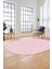 Dijital Kaymaz Yıkanabilir Iskandinav Desen Oval Mutfak Yolluk Salon Halısı, O-Iskandinav-28-Pembe, 4