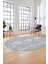 Dijital Kaymaz Yıkanabilir Şık Iskandinav Oval Mutfak Yolluk Salon Halısı, O-Iskandinav-26-Gri, 4