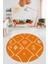 Dijital Kaymaz Yıkanabilir Iskandinav Desen Yuvarlak Mutfak Salon Halısı, Y-Iskandinav-04-Turuncu, 4