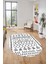 Iskandinav Kaymaz Yıkanabilir Oval Yolluk Mutfak Koridor Salon Halısı, O-Iskandinav-19-Beyaz, 3