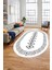 Dijital Kaymaz Yıkanabilir Iskandinav Oval Mutfak Yolluk Salon Halısı, O-Iskandinav-03-Beyaz, 5