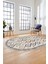 Iskandinav Desenli Kaymaz Taban Yıkanabilir Oval Yolluk Koridor Salon Halısı, O-Iskandinav-21-Renkli, 5